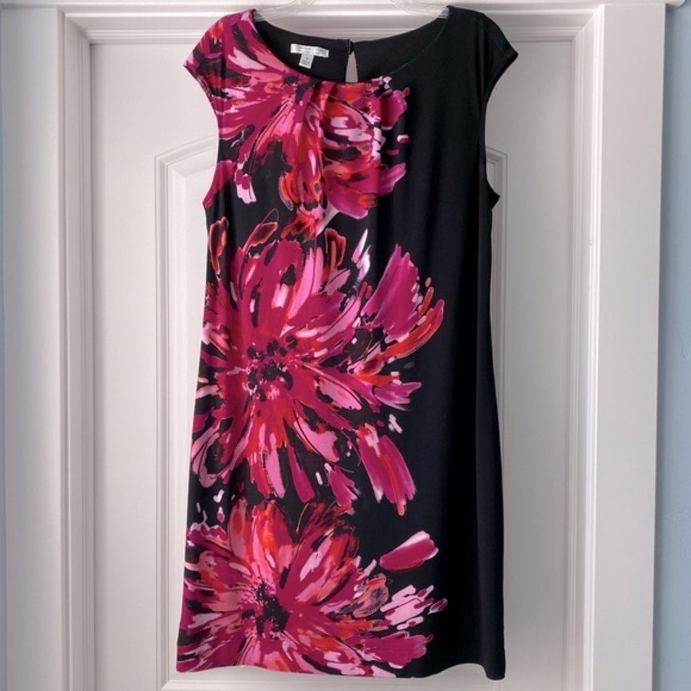 Floral Black and Pink Dress